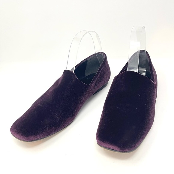 Clifford & Wills Shoes - Clifford & Wills Plum Velvet Spanish Loafer w/ Leather sole - Size 8